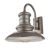 VÄGGLAMPA FÖR UTOMHUS - grå, Klassisk, metall/glas (38.1 /39.7/42.2cm) - Elstead Lighting