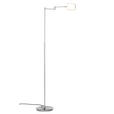 LESELEUCHTE 25/146 cm   - Silberfarben/Weiß, KONVENTIONELL, Kunststoff/Metall (25/146cm) - Novel