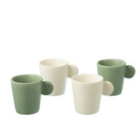 TASSE  - Weiss/Grün, Basics, Keramik (8/6/6,6cm)