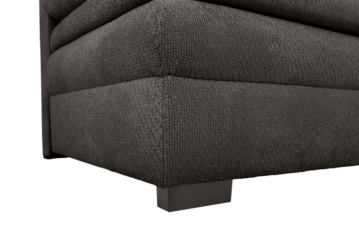 SCHLAFSOFA  mit Liegefunktion, Schlafen auf Sitzhöhe, Rücken echt Struktur Schwarz  - Schwarz, KONVENTIONELL, Kunststoff/Textil (195/93/83cm) - Carryhome