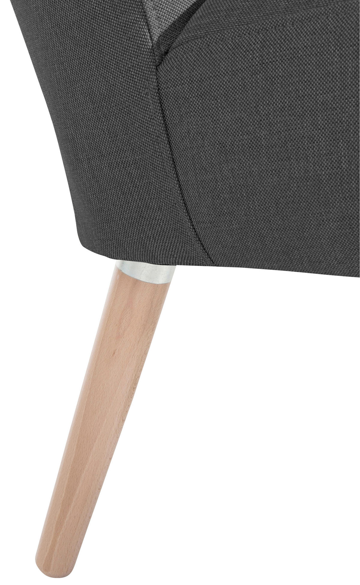 SESSEL in Flachgewebe, Leinenoptik Schwarz  - Buchefarben/Schwarz, Design, Holz/Textil (69/80/68cm) - Max Winzer