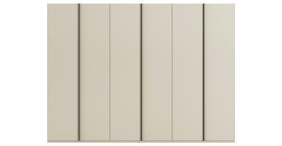 DREHTÜRENSCHRANK 301/235/61 cm,  in Champagner, 6-türig  - Champagner/Graphitfarben, Basics, Holzwerkstoff/Metall (301/235/61cm) - Novel
