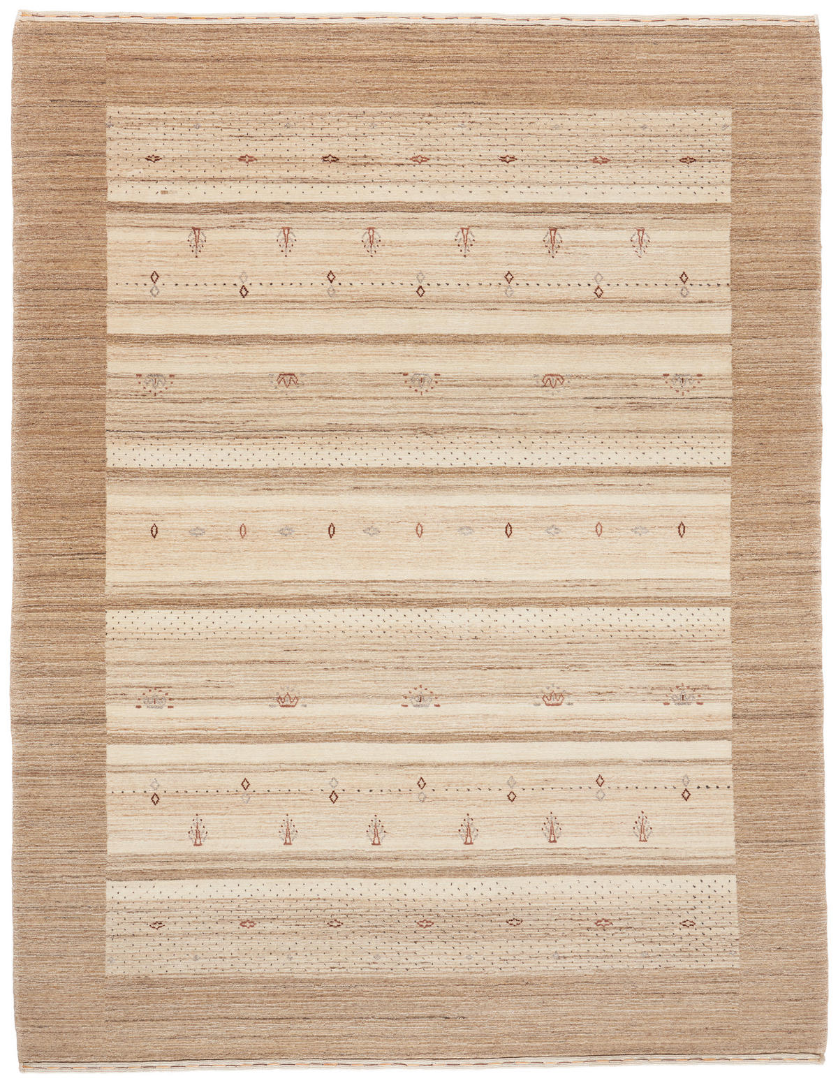 ORIENTTEPPICH 90/160 cm Savannah Loribaf Braun, Beige  - Beige/Braun, LIFESTYLE, Textil (90/160cm) - Cazaris