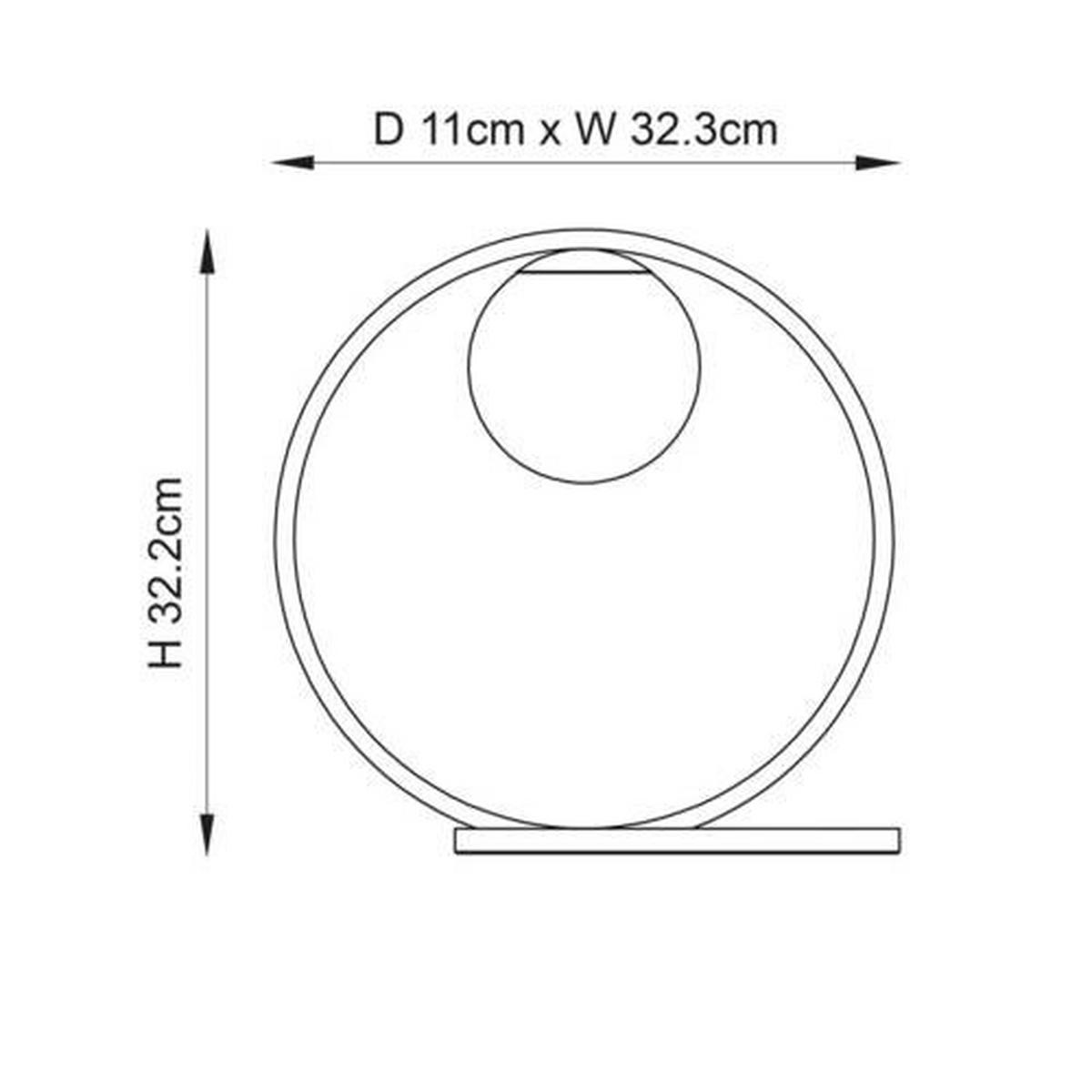 TISCHLEUCHTE 32.3/10 cm   - Silberfarben/Opal, Design, Glas/Metall (32.3/10cm) - ENDON