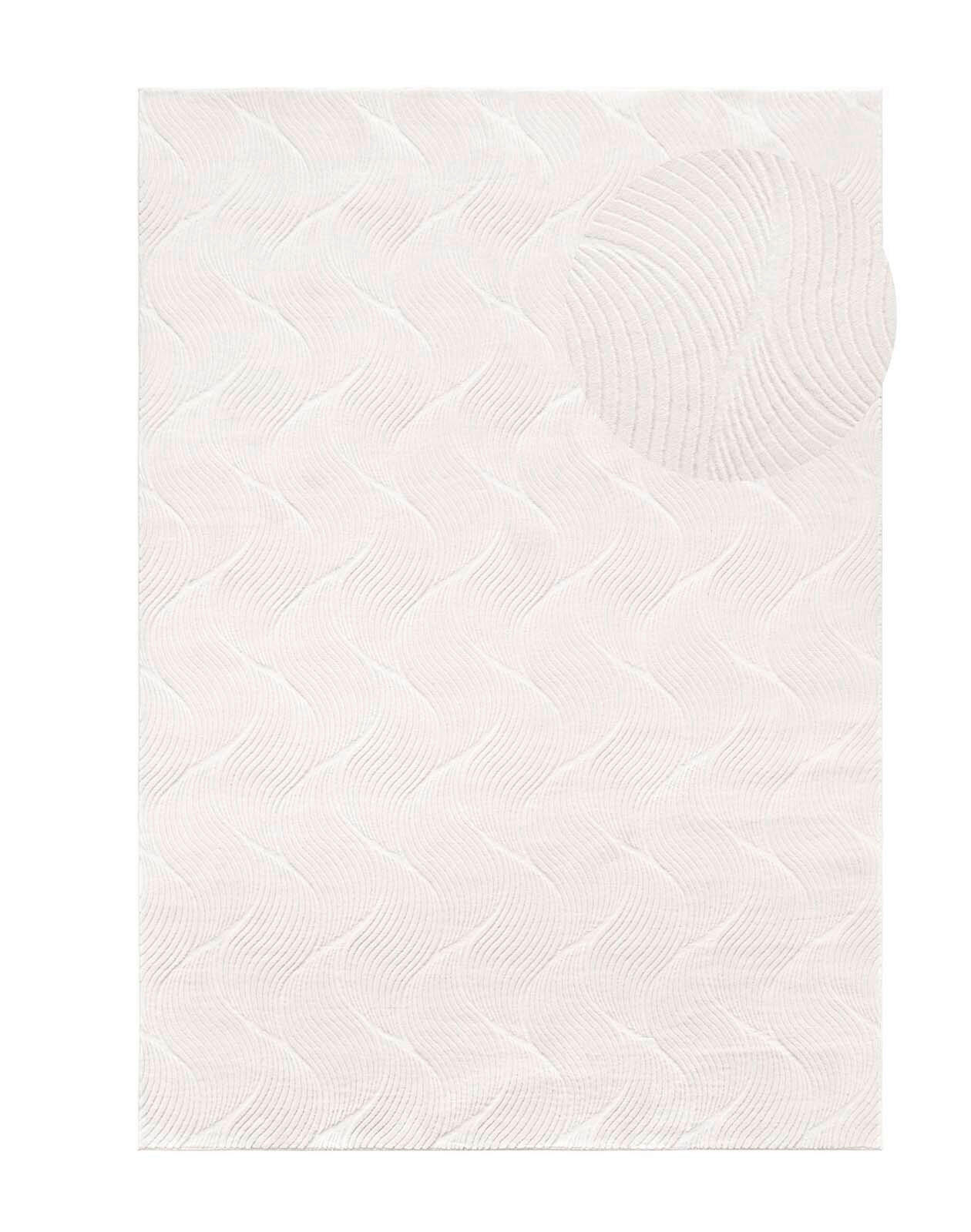 HANDWEBTEPPICH Wohnzimmer 140/200 cm Stilo Creme rechteckig  - Creme, Design, Textil (140/200cm) - Novel