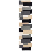 WOLLTEPPICH 60/230 cm Abstract Schwarz  - Schwarz, Basics, Textil (60/230cm)