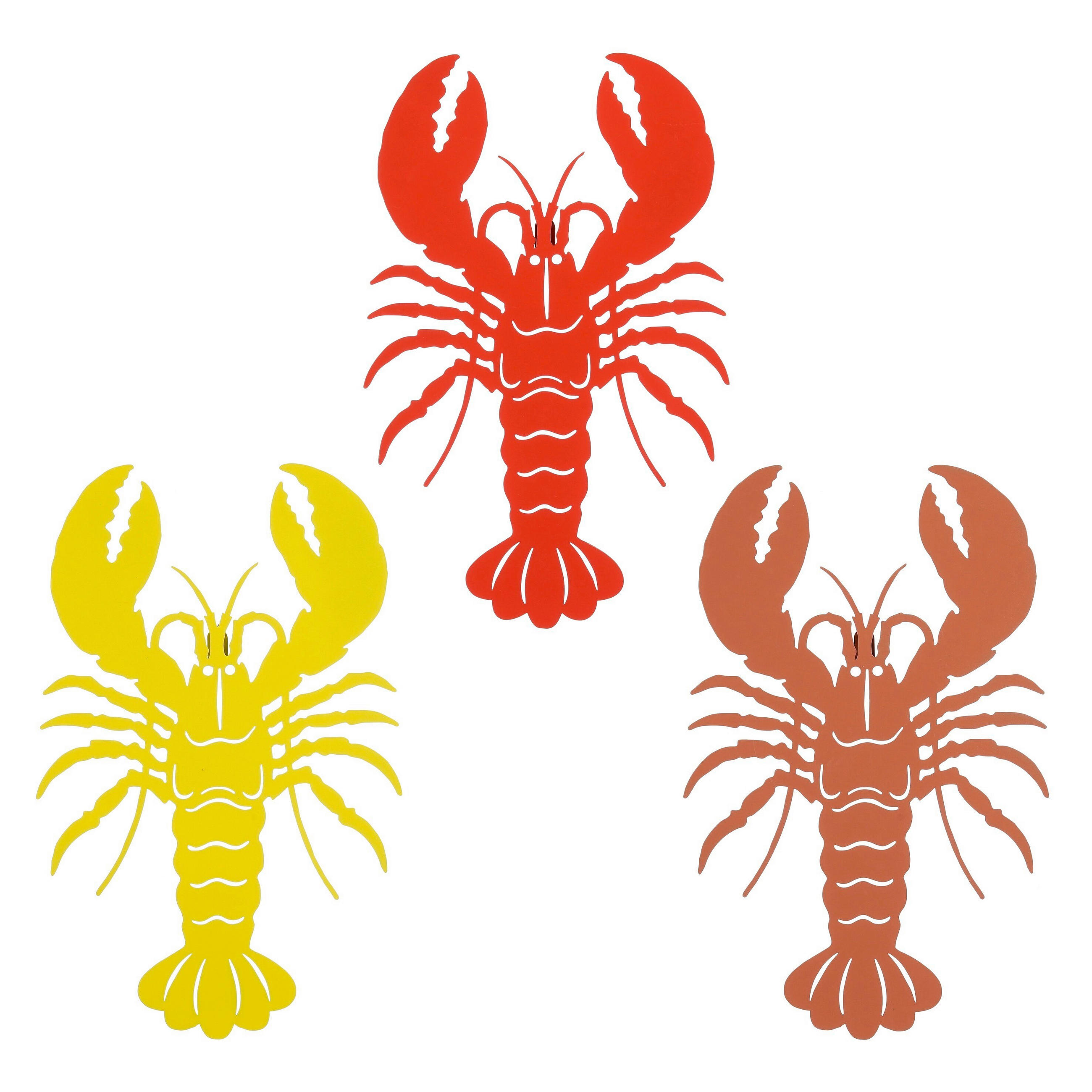 UKRASNI JASTOG - žuta/crvena, Osnovno, metal (28,5/1/45,5cm)