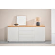 SIDEBOARD  195/82/41,5 cm 4 Schublade(n)  - Eichefarben/Weiß, KONVENTIONELL, Holz/Holzwerkstoff (195/82/41,5cm) - Novel