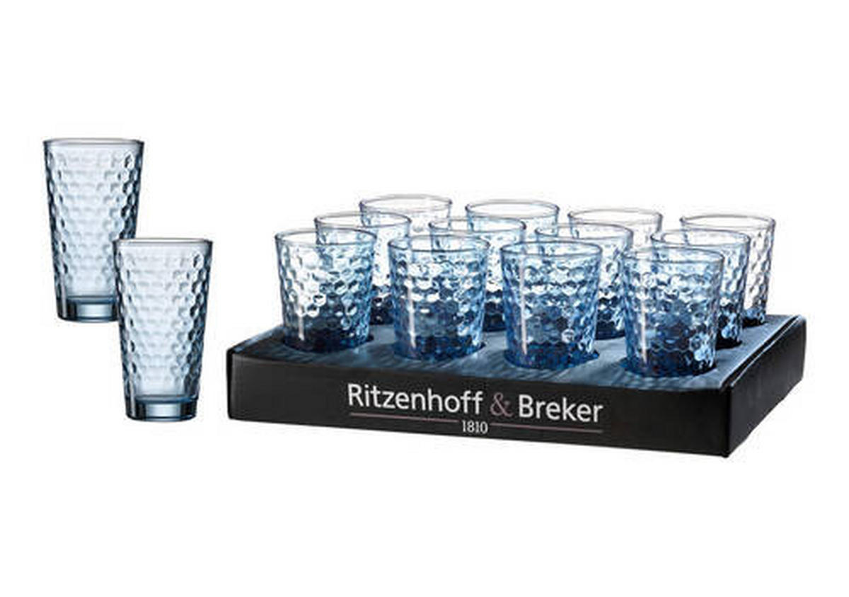 LONGDRINKPOHÁR 400 ml  - kék, Konventionell, Üveg (400ml) - Ritzenhoff Breker