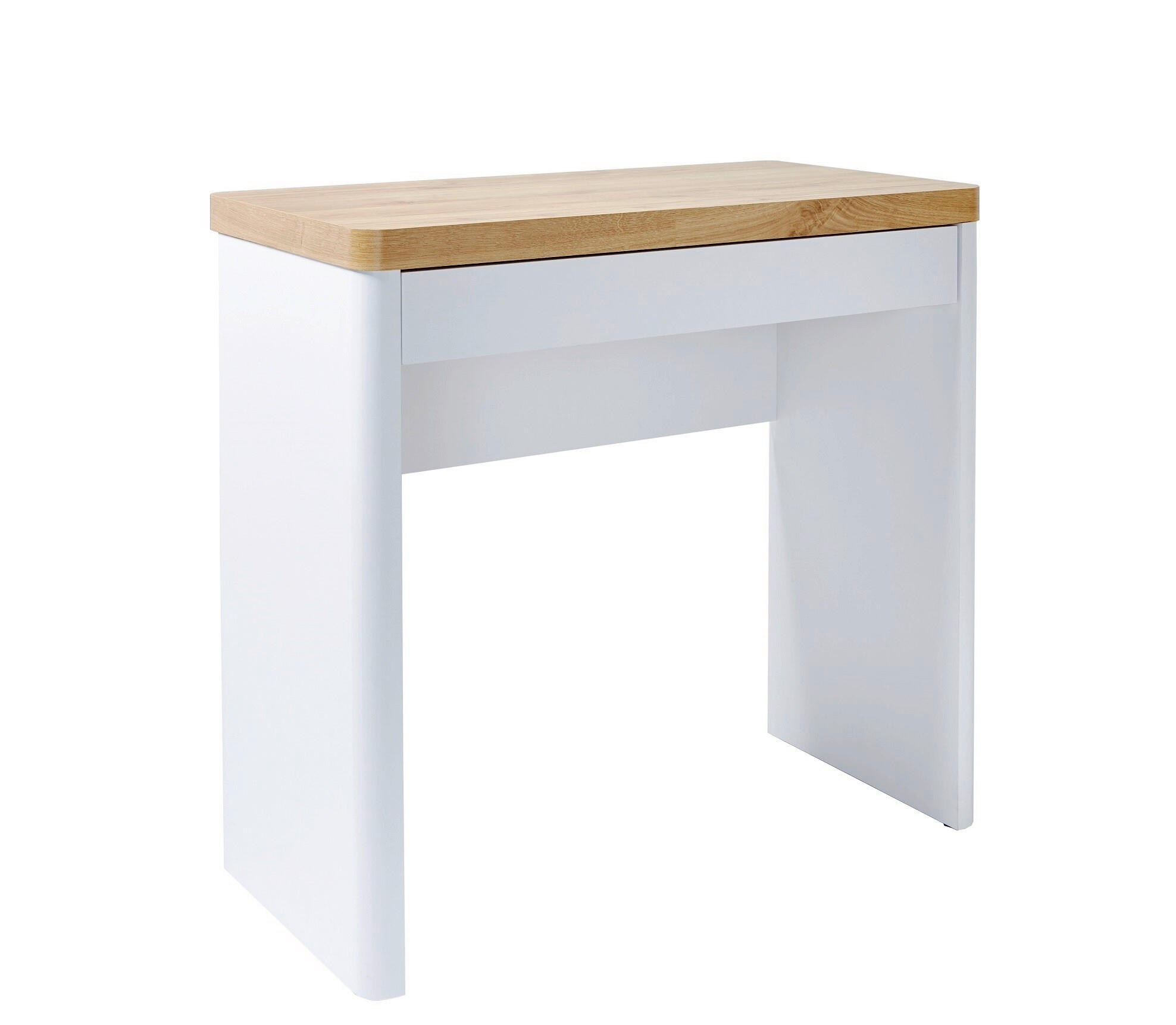 LAPTOPTISCH Weiß, Eichefarben  - Eichefarben/Weiß, Design, Holzwerkstoff/Metall (79/44/76cm)