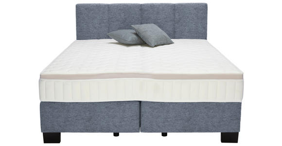 BOXSPRINGBETT 160/200 cm  in Blau  - Blau/Schwarz, Design, Kunststoff/Textil (160/200cm) - Hom`in