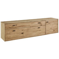 LOWBOARD  in 213/55/44 cm  - Eichefarben/Schwarz, KONVENTIONELL, Holz/Holzwerkstoff (213/55/44cm) - Musterring