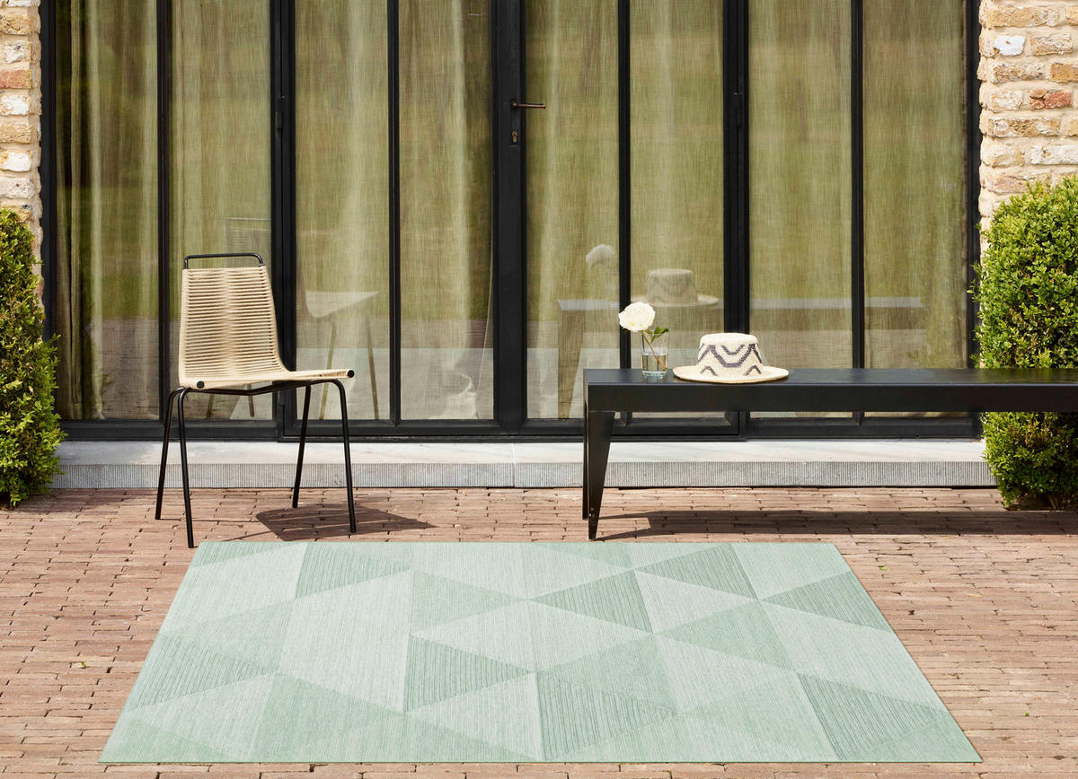 FLACHWEBETEPPICH 80/150 cm Amalfi Creme, Grün, Hellgrün  - Creme/Hellgrün, Trend, Textil (80/150cm)