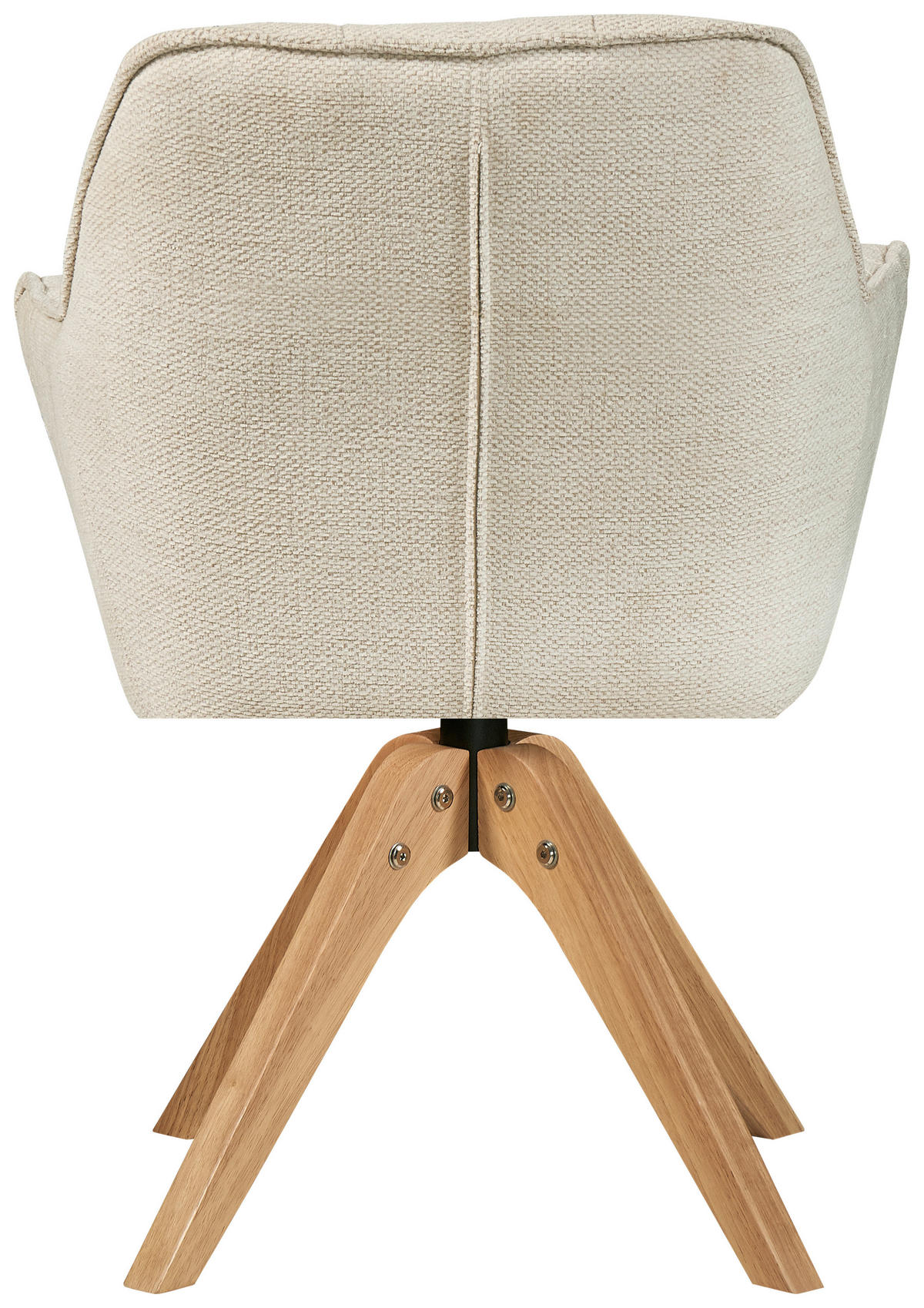 STOLIČKA S PODRÚČKAMI, textilný výplet, béžová - svetlohnedá/béžová, Modern, drevo/textil (63/84/61cm) - MID.YOU