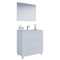 BADEZIMMER 3-teilig  in 60 cm  - Alufarben/Weiß, MODERN, Keramik/Holzwerkstoff (60cm) - MID.YOU