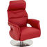 RELAXSESSEL Echtleder Relaxfunktion - Edelstahlfarben/Rot, Design, Leder/Metall (72/110/79cm) - Welnova RELAXSESSEL Echtleder Relaxfunktion - Edelstahlfarben/Rot, Design, Leder/Metall (72/110/79cm) - Welnova