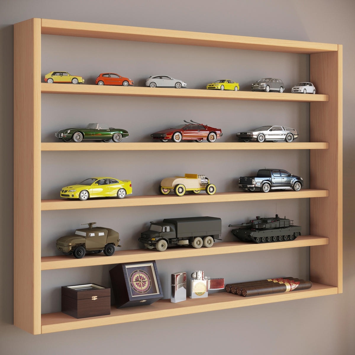 WANDREGAL 80/60/10 cm  - Buchefarben, Design, Holzwerkstoff (80/60/10cm) - MID.YOU