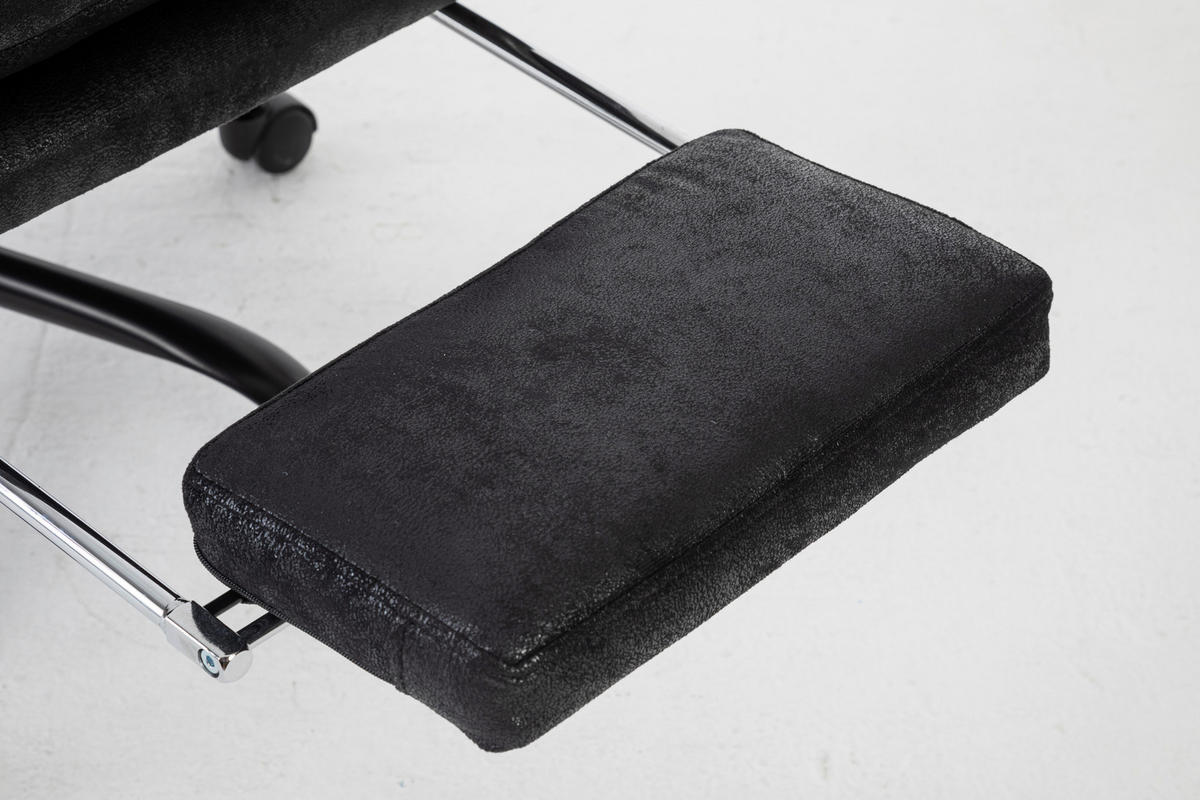 CHEFSESSEL  in Mikrofaser Schwarz  - Schwarz, MODERN, Kunststoff/Textil (64/114/122/72cm) - MID.YOU