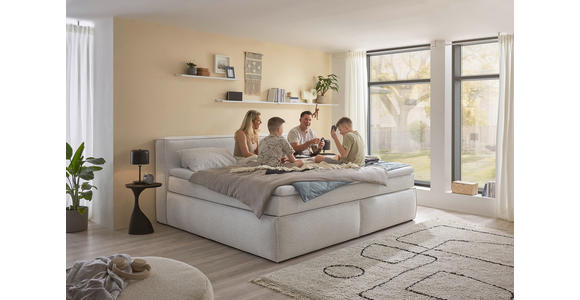 FAMILIENBOXSPRINGBETT - Silberfarben/Schwarz, LIFESTYLE, Kunststoff/Textil (240/200cm) - Esposa
