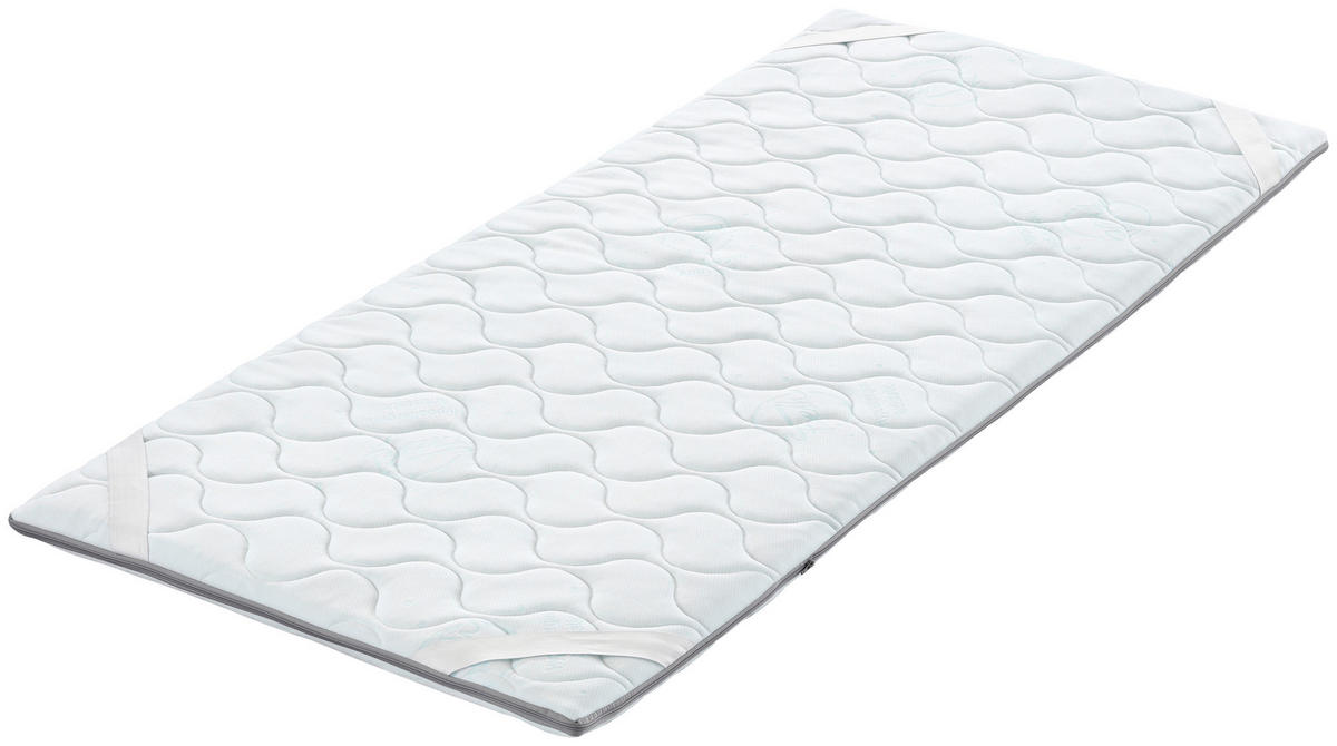 VRCHNÍ MATRACE, 90/200 cm - bílá, Basics, textil (90/200cm) - Sleeptex