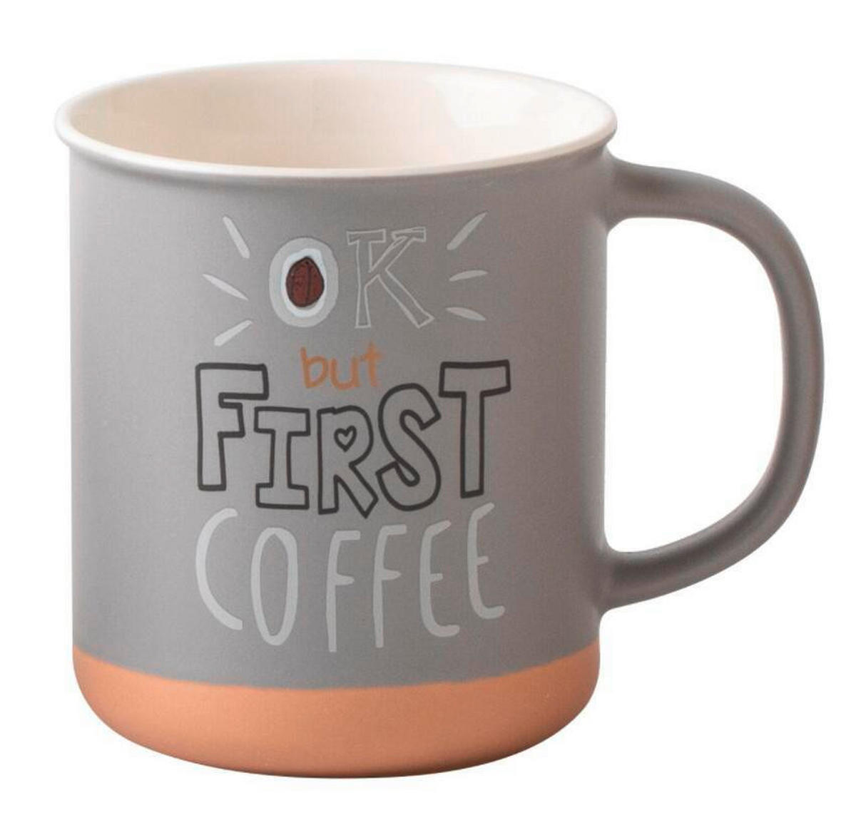 CANĂ PENTRU CAFEA 470 ml  - albastru/alb, Trend, ceramică (9,4/10,5cm) - Novel