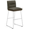 BARHOCKER in Metall, Textil Braun, Edelstahlfarben  - Edelstahlfarben/Braun, Design, Textil/Metall (51/107/59cm) - Dieter Knoll
