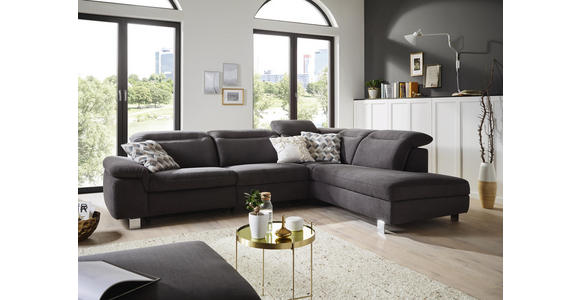 WOHNLANDSCHAFT in Textil Blau - Chromfarben/Blau, Design, Textil/Metall (305/231cm) - Dieter Knoll