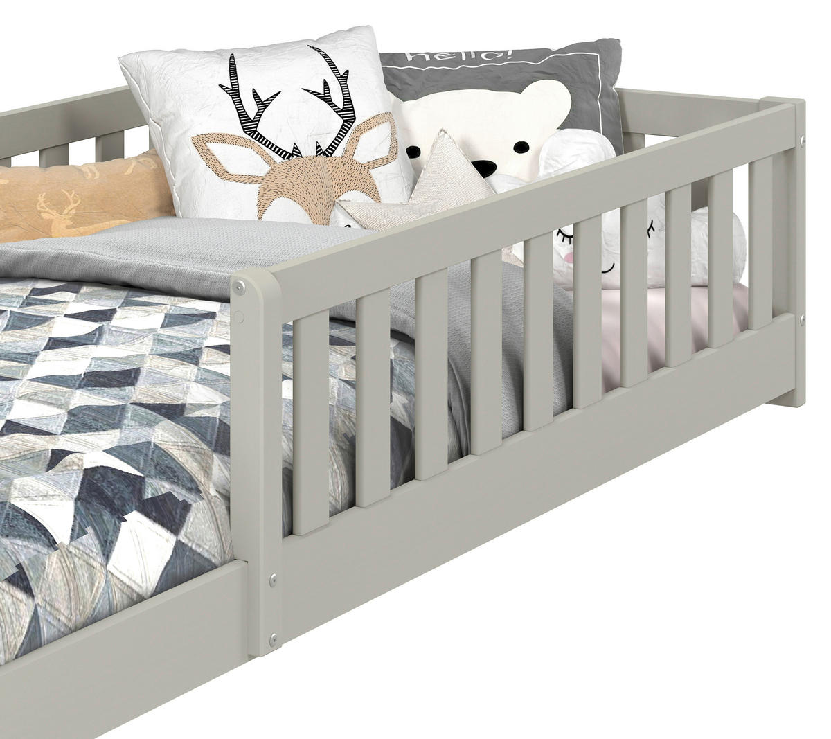 BODENBETT. 90/200 cm  in Taupe  - Taupe, MODERN, Holz/Holzwerkstoff (90/200cm) - P & B