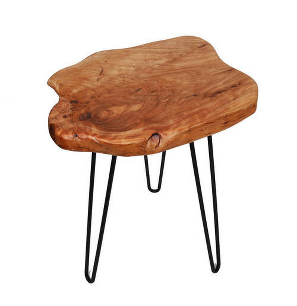 ODKLÁDACÍ STOLEK, cedr, přírodní barvy - přírodní barvy, Natur, kov/dřevo (40/45/52cm)