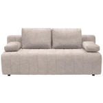 SCHLAFSOFA in Flachgewebe Naturfarben  - Schwarz/Naturfarben, MODERN, Kunststoff/Textil (194/78-87/92cm) - Xora