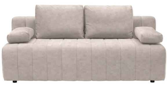 SCHLAFSOFA in Flachgewebe Naturfarben  - Schwarz/Naturfarben, MODERN, Kunststoff/Textil (194/78-87/92cm) - Xora