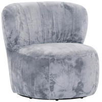 SESSEL in Plüsch Hellgrau  - Hellgrau/Schwarz, MODERN, Textil/Metall (82/78/81cm) - Carryhome