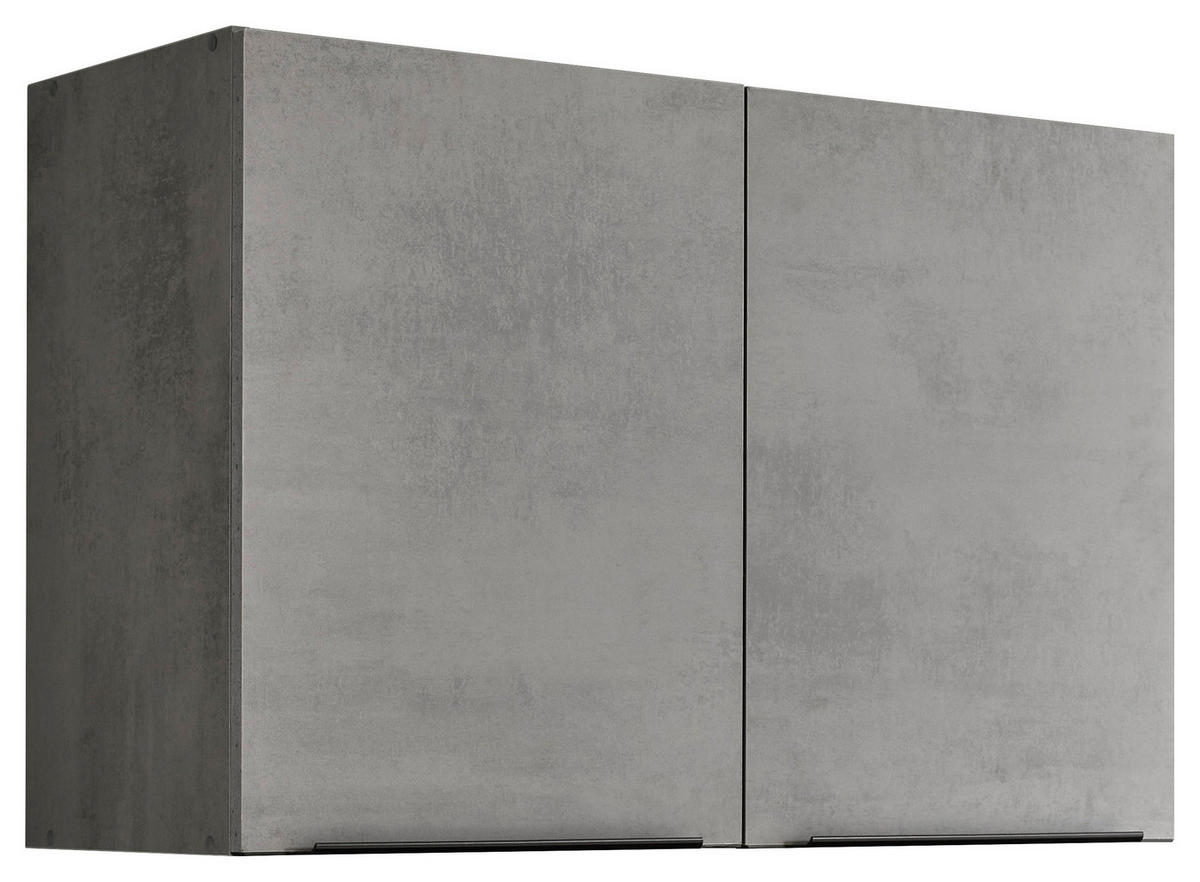 KÜCHENOBERSCHRANK 90/60/35 cm  in Anthrazit  - Anthrazit/Schwarz, Design, Holzwerkstoff/Kunststoff (90/60/35cm) - MID.YOU