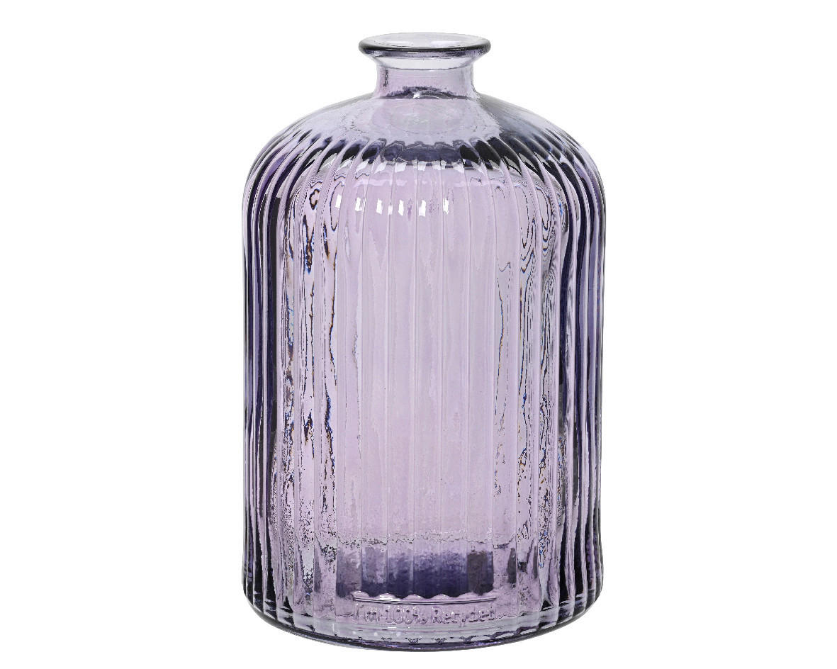 VÁZA, sklo, 23 cm - purpurová, Basics, sklo (15/23cm)