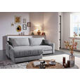 ECKSOFA in Cord Hellgrau  - Dunkelgrau/Hellgrau, Design, Kunststoff/Textil (240/175cm) - Xora