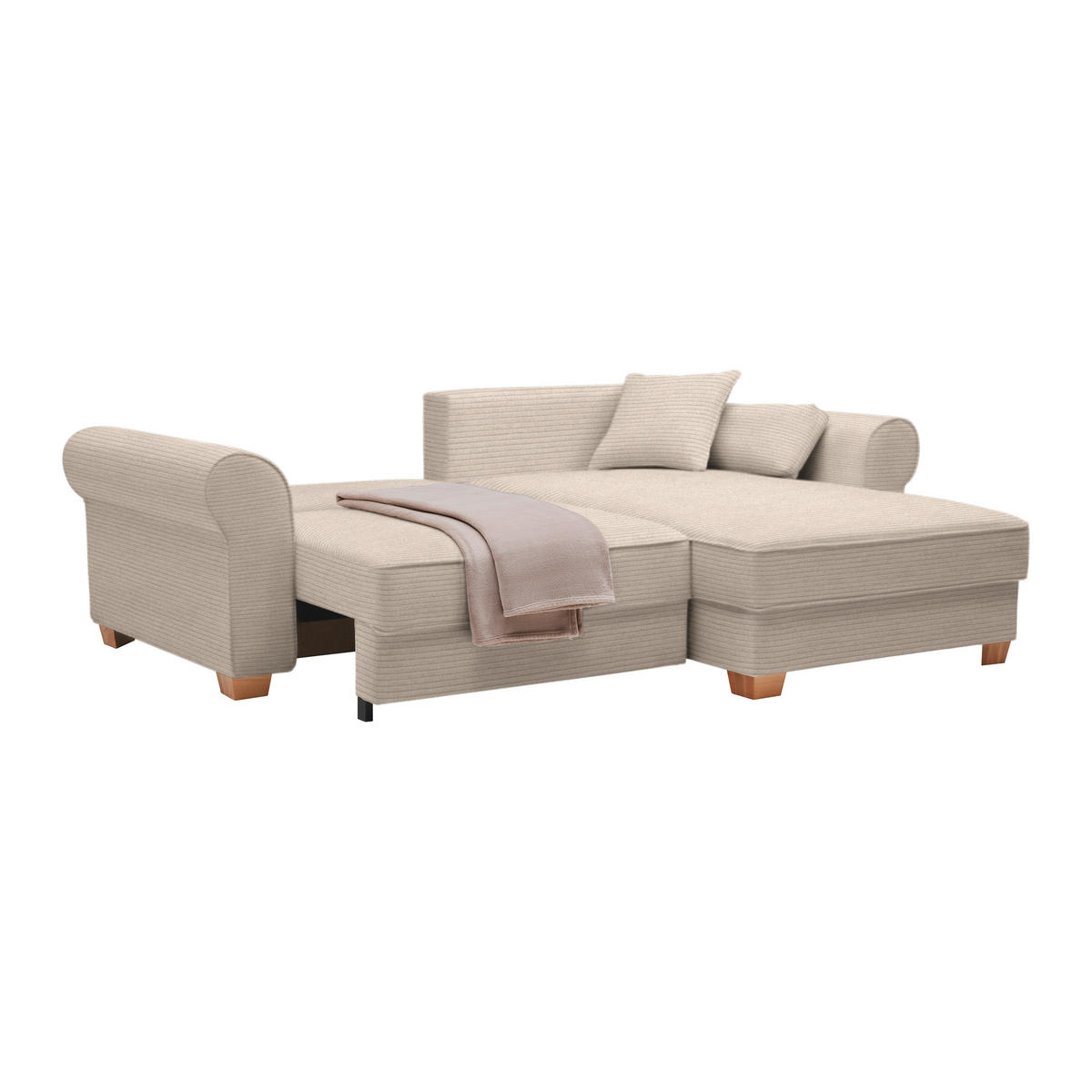 HÖRNSOFFA i cremefärgad  - cremefärgad, Modern, trämaterial/trä (255/185cm) - MID.YOU