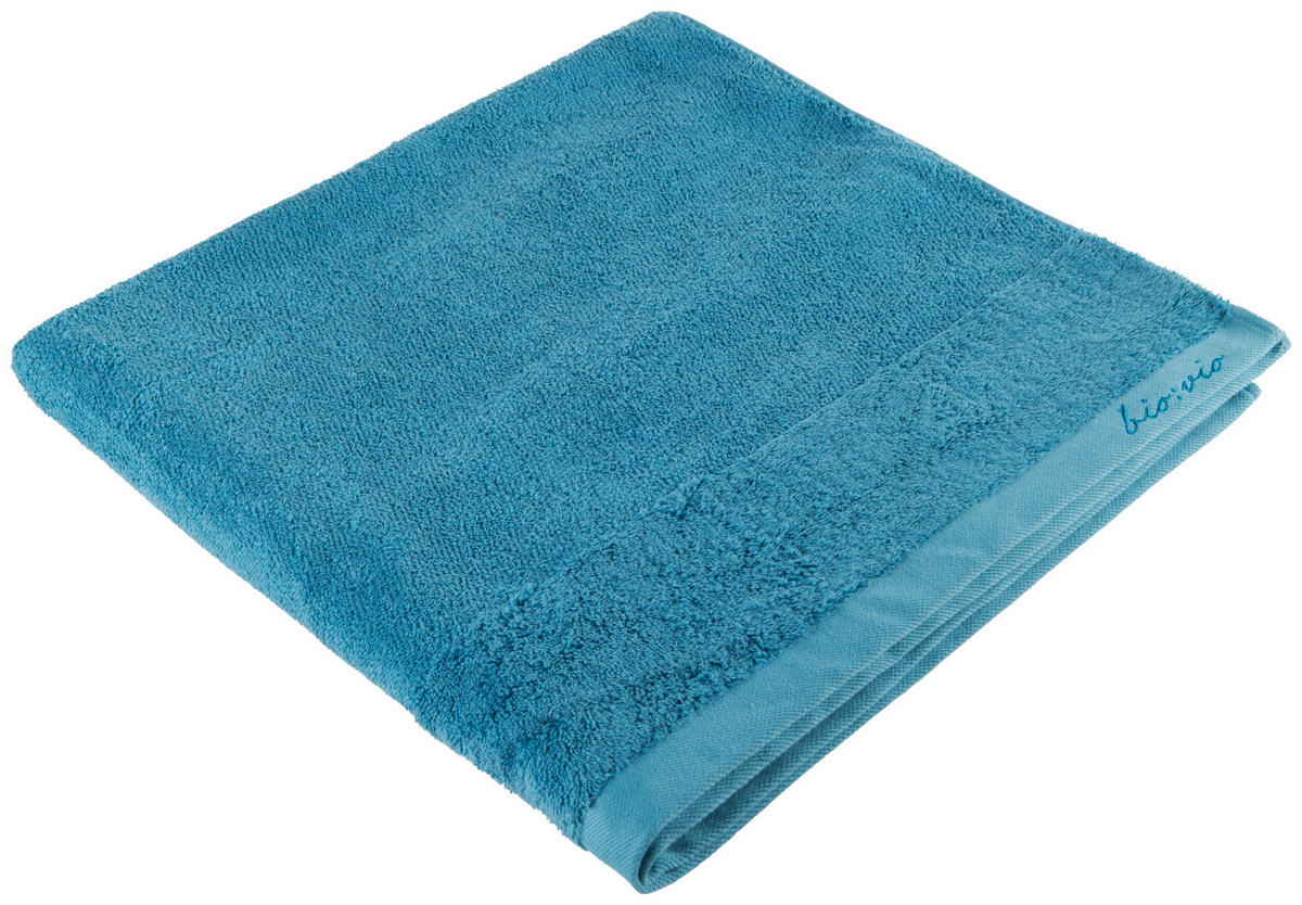 BADETUCH Petrol 80/190 cm  - Petrol, Natur, Textil (80/190cm) - Bio:Vio