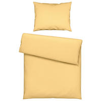 BETTWÄSCHE 2-teilig TANJA Satin 140/200 cm  - Gelb, Basics, Textil (140/200cm) - Novel