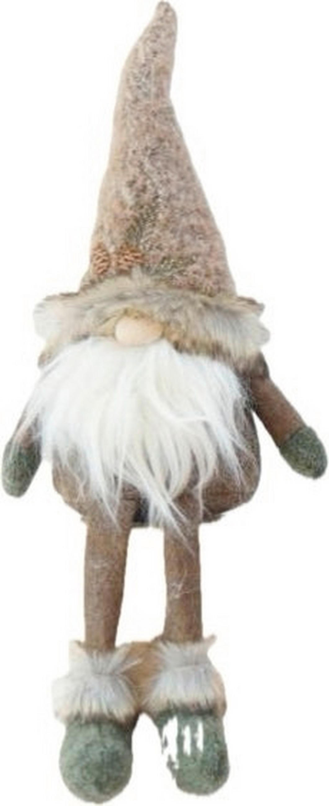 WICHTEL  - Dunkelbraun/Weiß, LIFESTYLE, Textil/Stein (18/51/10cm) - X-Mas