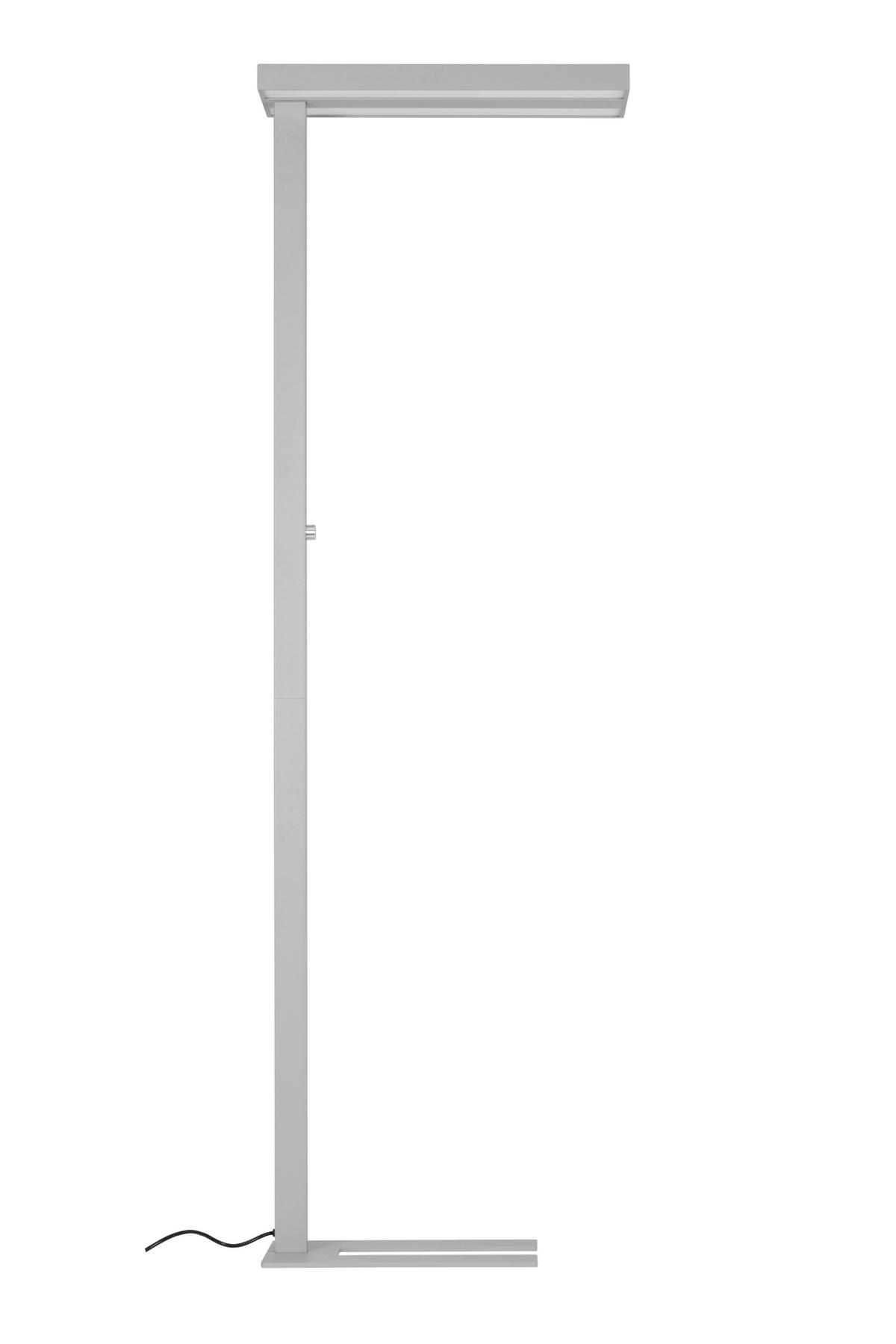 LED-STEHLEUCHTE 61/28/195 cm    - Klar/Chromfarben, KONVENTIONELL, Kunststoff/Metall (61/28/195cm) - Novel