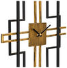 TISCHUHR  Schwarz, Goldfarben  - Goldfarben/Schwarz, Trend, Metall (32/49,5/11cm) - Ambia Home