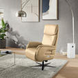 RELAXSESSEL in Textil Beige  - Beige/Schwarz, Design, Textil/Metall (70/117/85cm) - Dieter Knoll