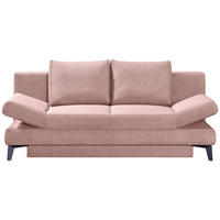 SCHLAFSOFA Cord Altrosa  inkl. Bettkasten, Schlaffunktion, Armteilverstellung  - Schwarz/Altrosa, Design, Textil/Metall (200/85/90cm) - Novel