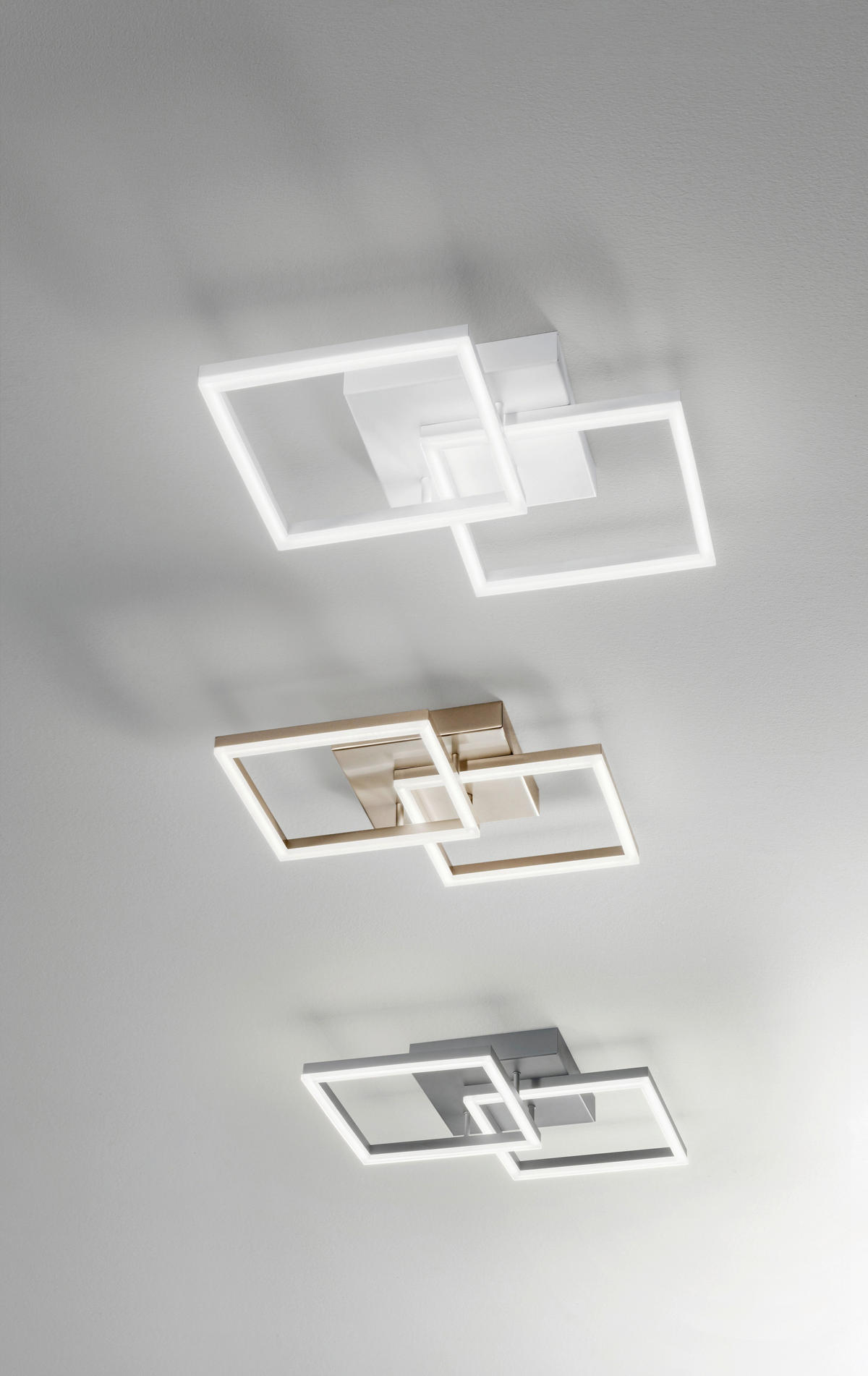LED-DECKENLEUCHTE 45/45/10 cm   - Anthrazit, Design, Kunststoff/Metall (45/45/10cm) - Fabas Luce