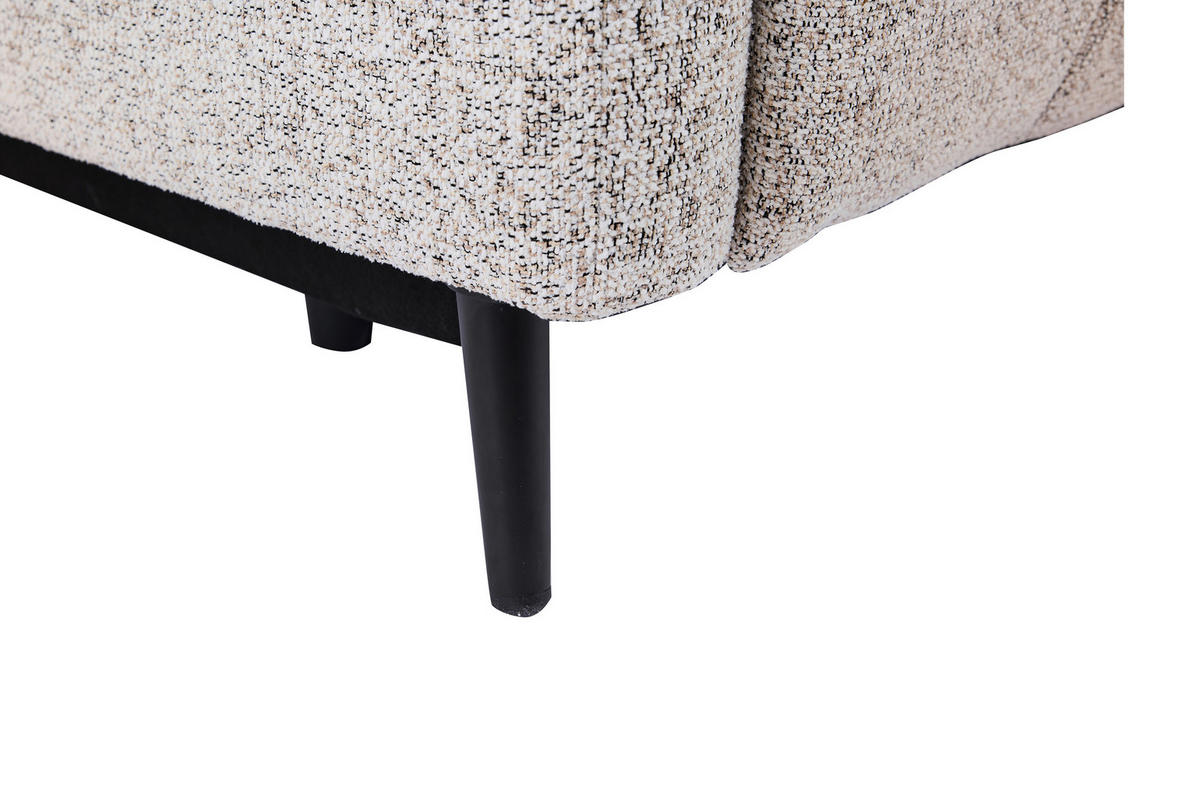 ECKSOFA in Webstoff Grau  220/156 cm  - Grau/Nickelfarben, Design, Textil/Metall (220/156cm) - Carryhome
