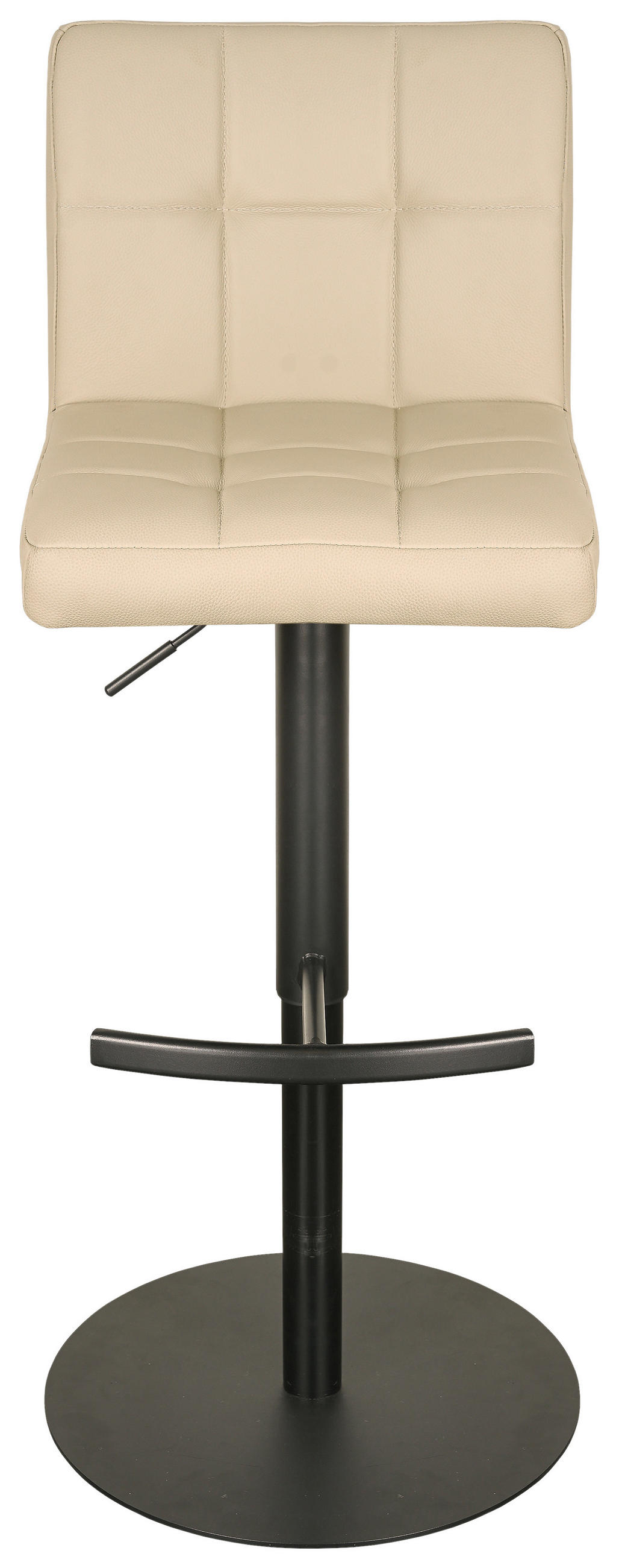 BARHOCKER in Schwarz, Beige  - Beige/Schwarz, MODERN, Leder/Metall (43/92/113/51,5cm) - Livetastic