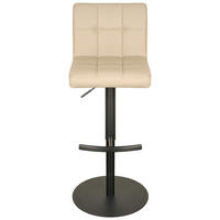 BARHOCKER in Schwarz, Beige  - Beige/Schwarz, MODERN, Leder/Metall (43/92/113/51,5cm) - Livetastic