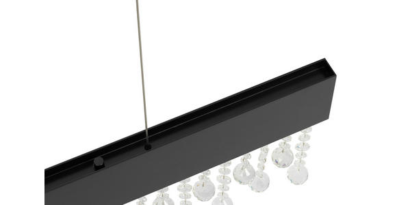 LED-HÄNGELEUCHTE 100/7/120 cm  - Transparent, Design, Glas/Metall (100/7/120cm) - Novel