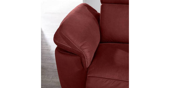 ECKSOFA in Flachgewebe Bordeaux  - Bordeaux/Beige, Design, Textil/Metall (271/242cm) - Cantus