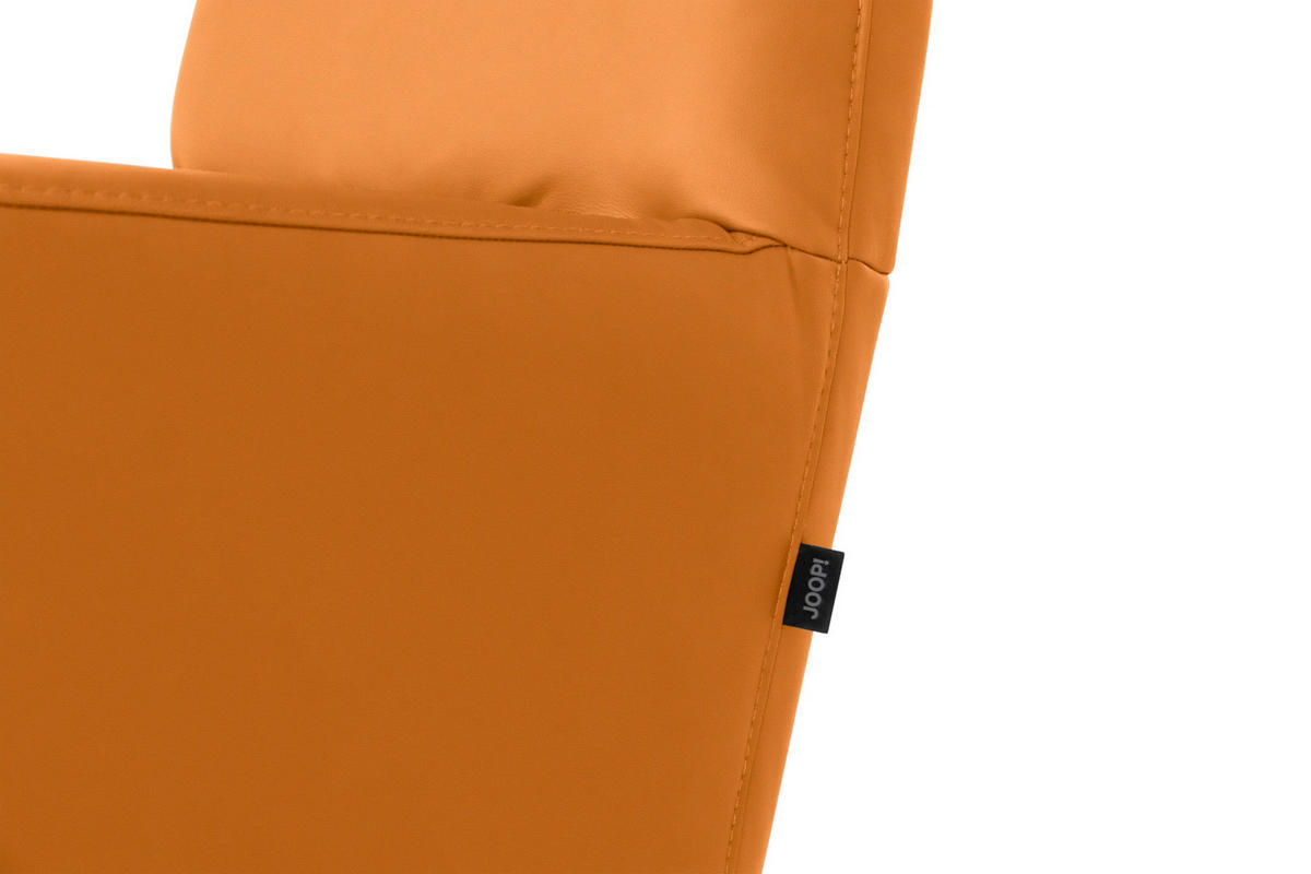 RELAXSESSEL Leder Currygelb  - Currygelb/Schwarz, Modern, Leder/Metall (66/110/83cm) - Joop!